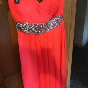Coral Prom dress Long